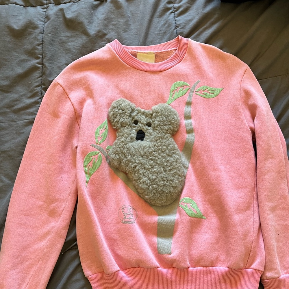 Pink Sweatshirt with Koala Design